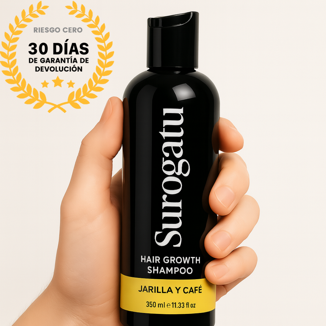 Surogatu™ - Shampoo Activador de Raíces para Hombres contra la Pérdida de Cabello – Mayor crecimiento con solo 4 lavados a la semana
