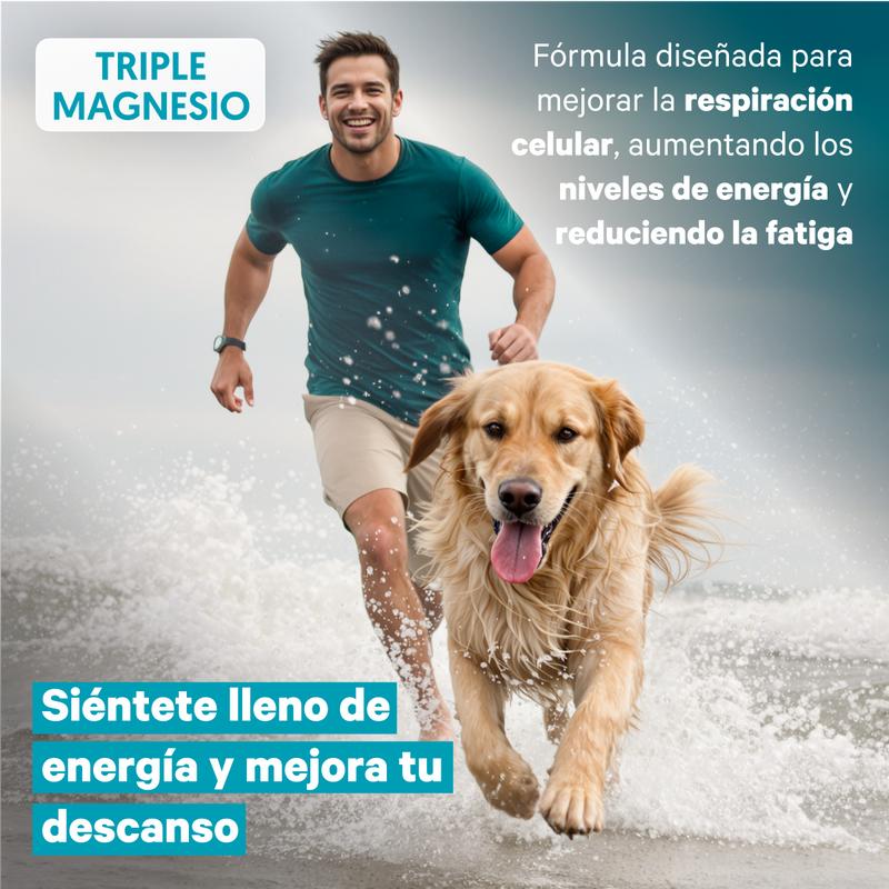 Magnesio Complex 3 en 1: Óxido + Citrato + Lactato para Energía, Sueño y Recuperación Total
