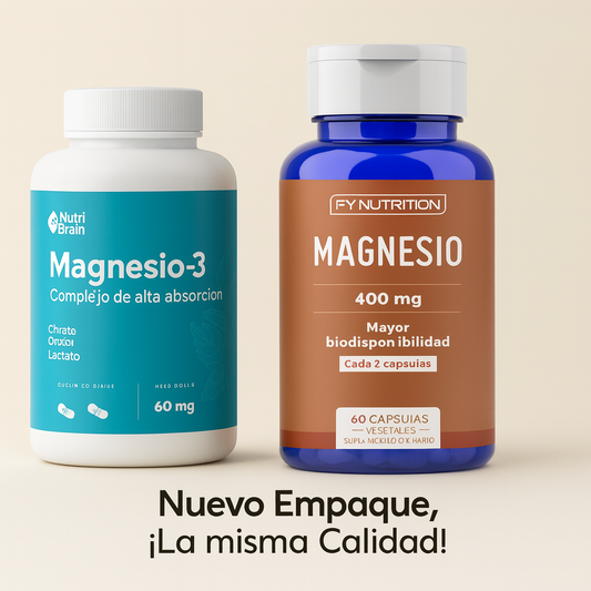 Magnesio Complex 3 en 1: Óxido + Citrato + Lactato para Energía, Sueño y Recuperación Total